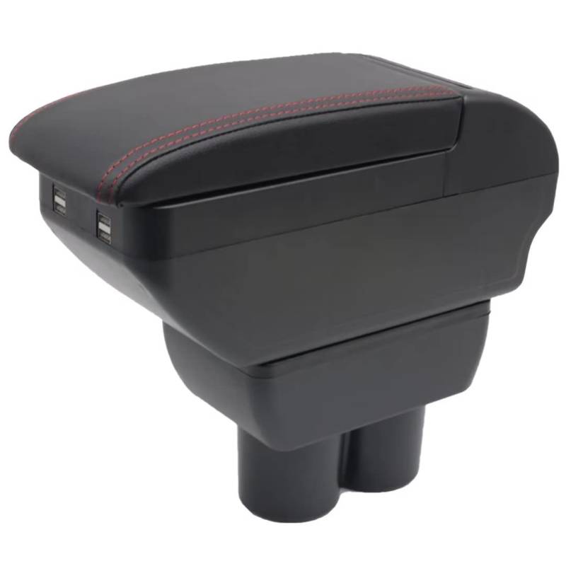 Doppelschicht Armlehne Box Für Suzuki Jimny 2007-2018 Mittelkonsole Aufbewahrungsbox mit 4 USB Port Becherhalter Armlehne Zubehör Schwarz von KAERGK