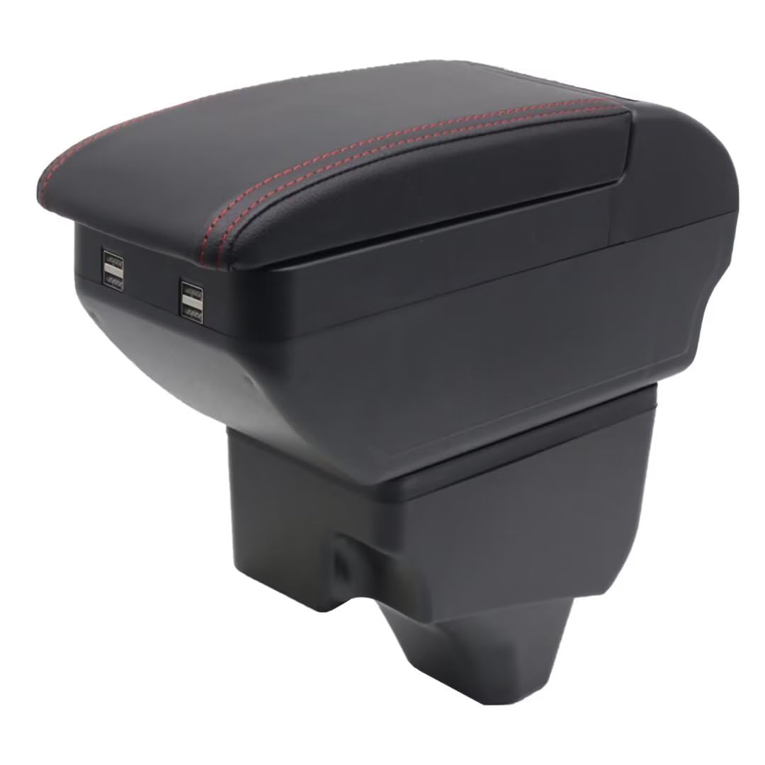 KAERGK Auto Armlehne für Peugeot 208 2018-2021 Doppelschicht Mittelkonsole Große Aufbewahrungsbox mit 4 USB-Ladeanschluss Becherhalter Zubehör Schwarz KAERGK Auto Armlehne für Peugeot 208 2018-2021 Doppelschicht Mittelkonsole Große Aufbewahrungsbox mit 4 USB-Ladeanschluss Becherhalter Zubehör Schwarz von KAERGK