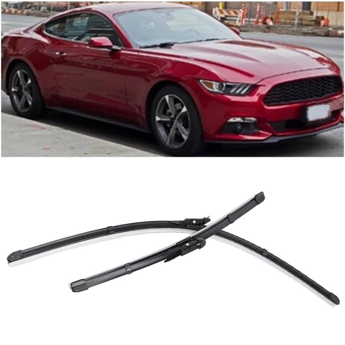 Scheibenwischer für Ford Mustang 2009-2023 22"+20", Einfache Installation Wischblätter Premium Qualität Klare Sicht Zubehör Scheibenwischer für Ford Mustang 2009-2023 22"+20", Einfache Installation Wischblätter Premium Qualität Klare Sicht Zubehör von KAES