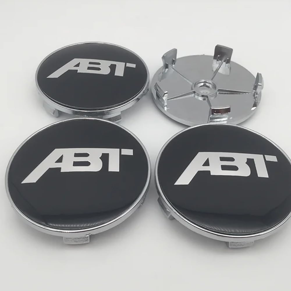 4 Stück ABS-Kunststoff Auto Center Radnabenkappen Kompatibel mit für 65mm 68mm ABT Center Nabenkappen Felgendeckel Schmücken Zubehör,D-68mm von KAJAME