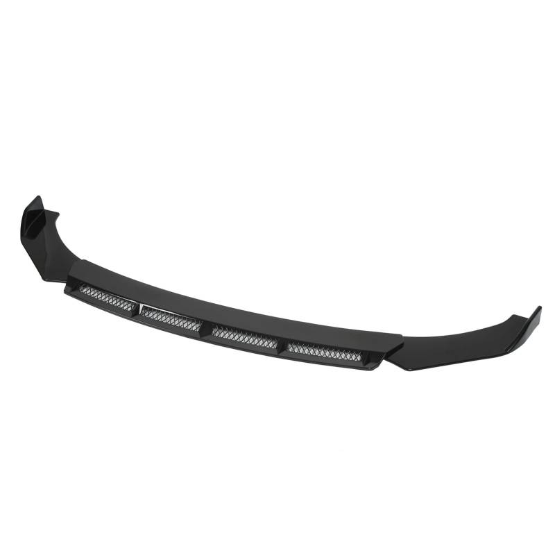 KAKAKE Frontstoßstangen-Lippenkörper-Kit, lichtechter 3-teiliger Frontspoiler, universell, Kratzfest, zuverlässig, robust für Automodifikationen(Schwarz), default von IUSOT
