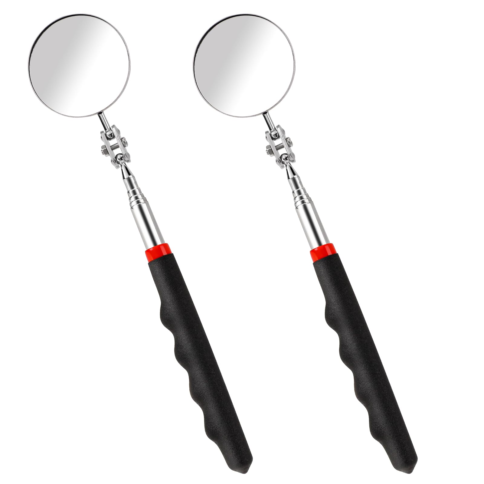 KALIONE 2PCS Telescoping Inspection Mirror, Auto Inspektionsspiegel mit Teleskopgriff, Kreisförmig Teleskop Spiegel, 60 Grad Drehung mit Verlängertem Griff von KALIONE