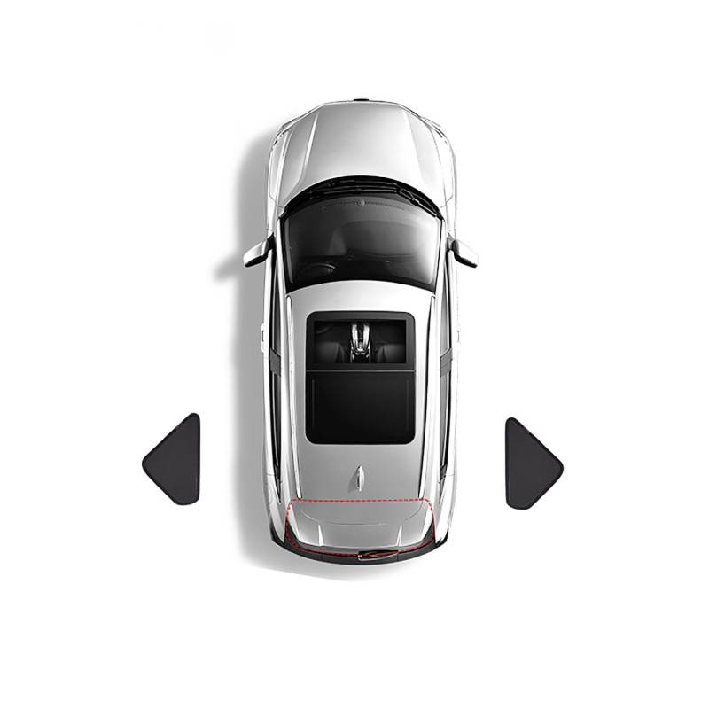 Auto-Sonnenschutz für BMW X1 Import F48 2016-2023,Vorne Hinten Seitenscheibe Atmungsaktives Staubschutz Sonnenblende ZubehöR,E-2 Triangle Windows von KAMNIK