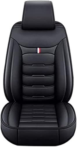 KAMNIK 9 PCS Auto Sitzbezüge Set für VW UP 2015-2022,Rutschfester Leder-Autositzkissen Sitzschoner,A-All Black-Standard von KAMNIK