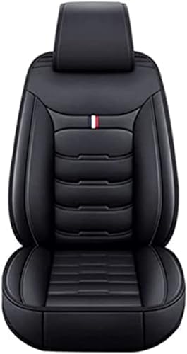 KAMNIK 9 PCS Auto Sitzbezüge Set für VW UP 2015-2022,Rutschfester Leder-Autositzkissen Sitzschoner,A-All Black-Standard von KAMNIK