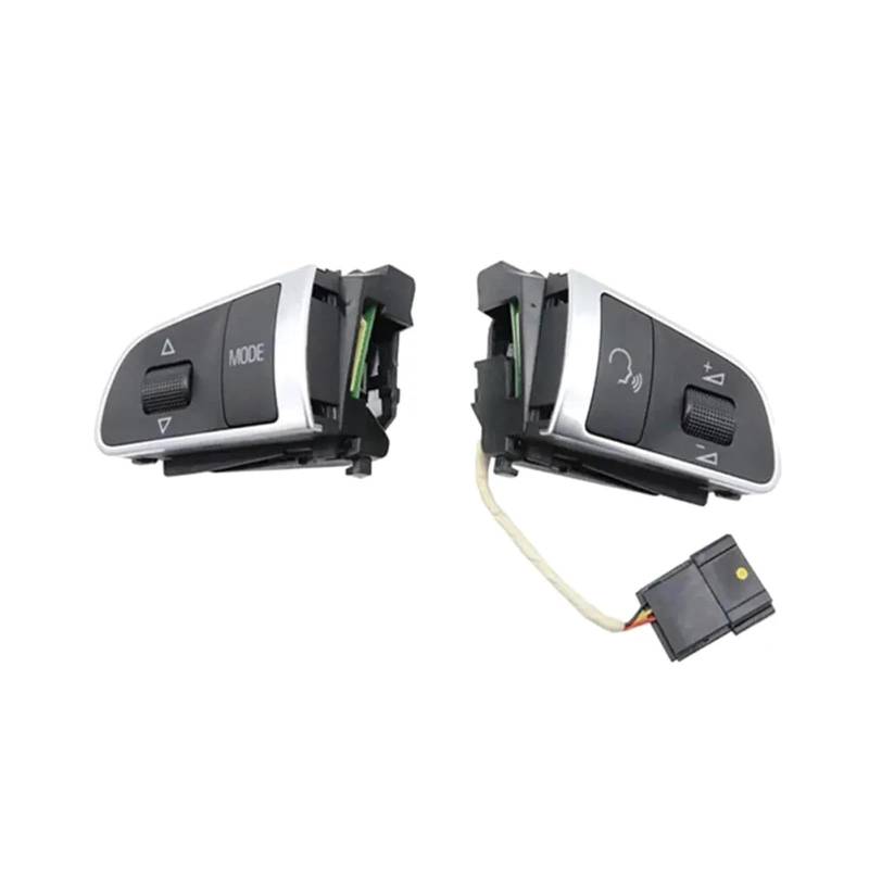 KAMPYTZX Auto Lenkrad Knopf Schalter Für Audi Q5 Q7 A3 A4 A5 A8L A7 A6 C6 A8 S5 S8 05-14 Lenkrad Tasten Tempomat Schalter 4E0951527AH 4E0951527AE von KAMPYTZX