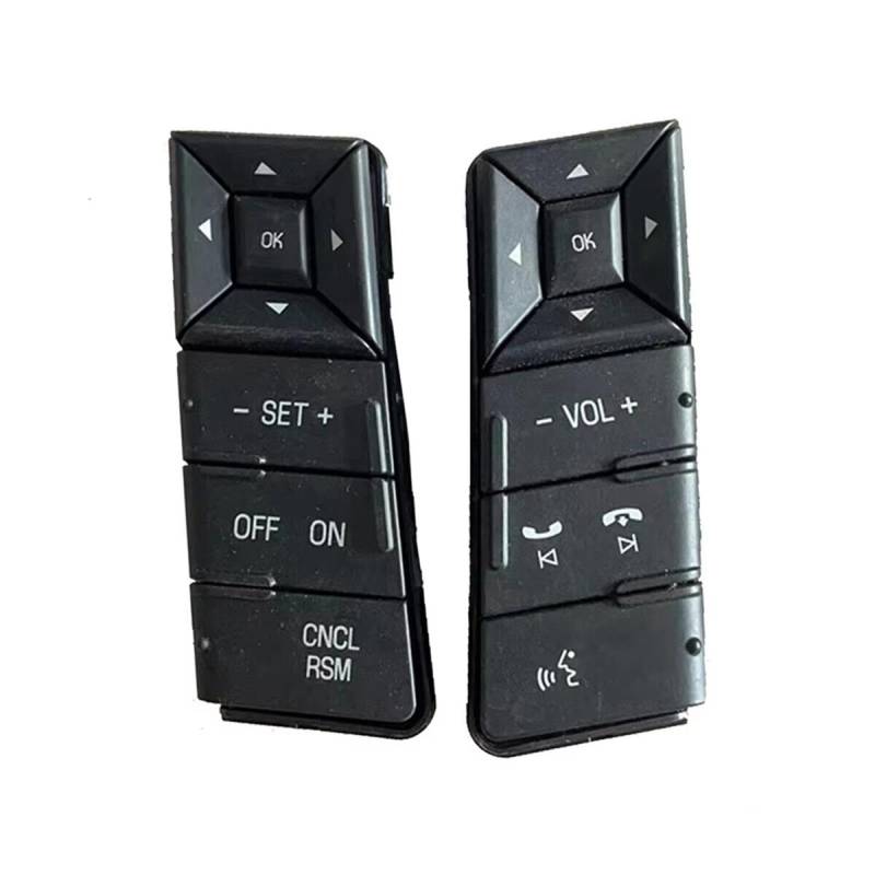 KAMPYTZX Auto Lenkrad Knopf Schalter Für Ford Expedition 2015-2017 FL7T-9E740-ADW FL7T-9E740-BBW 2 Pcs Auto Tempomat Lenkrad Tasten Schalter von KAMPYTZX