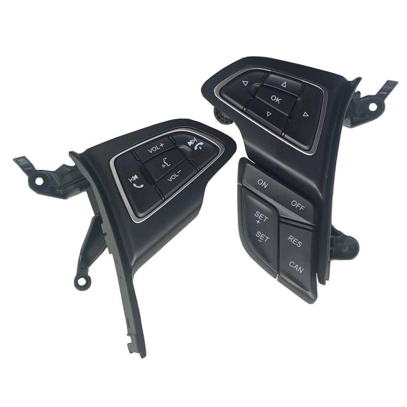 KAMPYTZX Auto Lenkrad Knopf Schalter Für Ford Focus MK3 2015-2017 Kuga 2017 Tempomat-Taste Lenkrad Musik Bluetooth Cruise Tasten F1ET9E740BA von KAMPYTZX