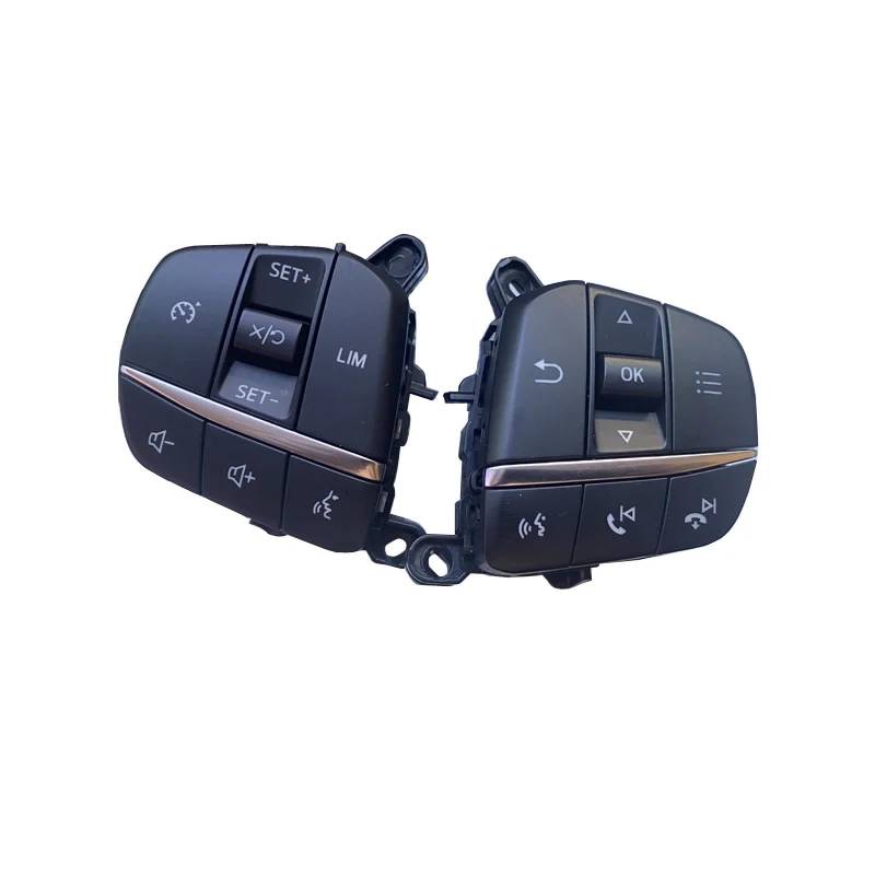 KAMPYTZX Auto Lenkrad Knopf Schalter Für Ford MK4 Fiesta 2019 2020 Tempomat Geschwindigkeit Tasten Lenkrad Volumen Schalter Auto Tasten 93302UG50009B von KAMPYTZX