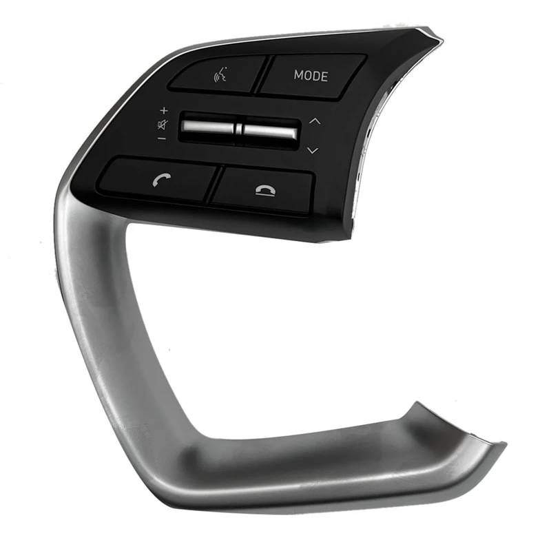 KAMPYTZX Auto Lenkrad Knopf Schalter Für Hyundai Elantra Tucson 2021-2024 Multifunktionstaste Lenkrad-Steuerschalter 96710-BU030 96720-BU180 (Schwarz Silber Links) von KAMPYTZX