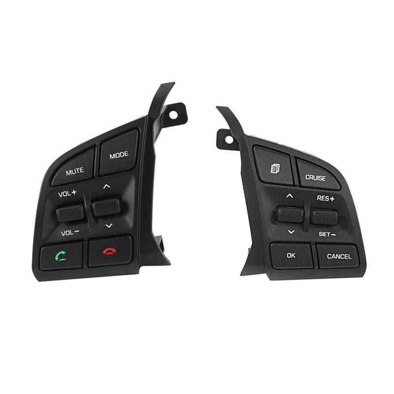 KAMPYTZX Auto Lenkrad Knopf Schalter Für Hyundai Tucson 2015-2019 Auto Lenkrad Tempomat Tasten Remote Volumen Taste Schalter 96710D3500 von KAMPYTZX