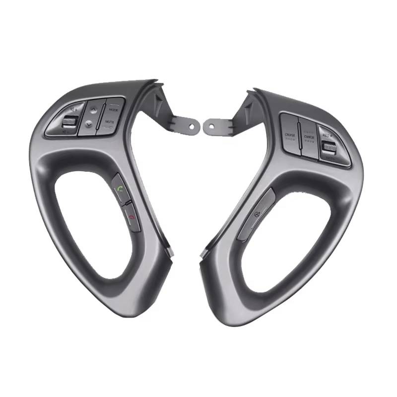 KAMPYTZX Auto Lenkrad Knopf Schalter Für Hyundai Tucson ix35 Auto Lenkrad Cruise Bluetooth Control Tasten Mit Kabel Licht Grau 96700-2S926 von KAMPYTZX