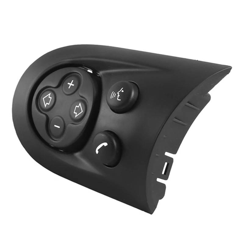 KAMPYTZX Auto Lenkrad Knopf Schalter Für MINI Cooper R55 R55 R57 R57 R58 R59 R59 R60 R61 07-14 Multifunktions-Lautstärke-Lenkradschalterknopf 32309289676 (Schwarz Links) von KAMPYTZX