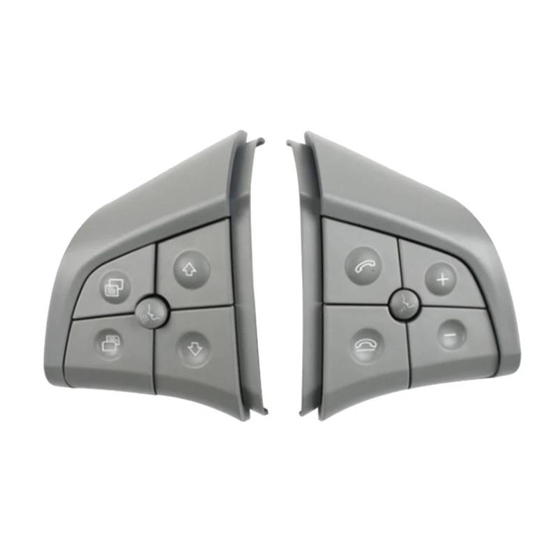 KAMPYTZX Auto Lenkrad Knopf Schalter Für Mercedes Benz ML GL R B-Klasse W164 W251 W245 06-10 Grau 1 Paar Auto Multifunktions-Lenkradschaltertasten von KAMPYTZX
