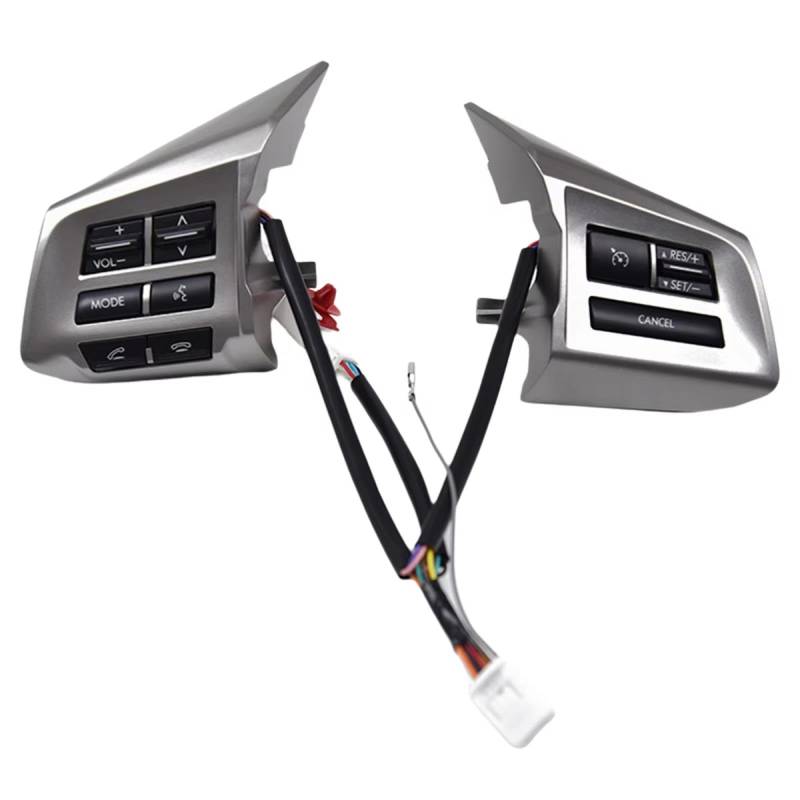 KAMPYTZX Auto Lenkrad Knopf Schalter Für Subaru Outback Legacy 2012-2014 Silber Auto Lenkrad Lautstärkeregelung Schalter Tempomat Taste 83154AJ180 von KAMPYTZX