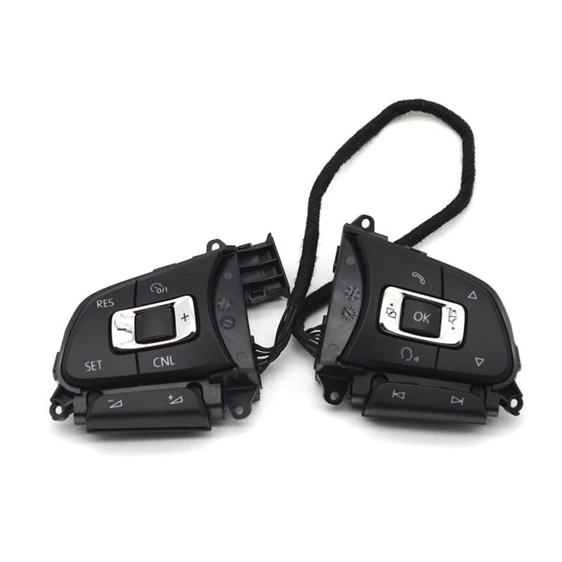 KAMPYTZX Auto Lenkrad Knopf Schalter Für VW Passat Polo Sagitar Lenkrad Multifunktions-Bedientaste ohne Acc 6C0 959 442 F 6C0959442F von KAMPYTZX