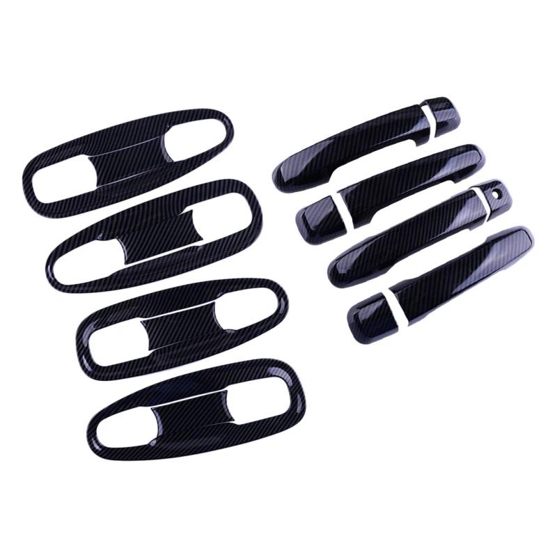 KAMPYTZX Auto türgriff Abdeckung Für Toyota Land Cruiser Prado FJ150 2010-19 1 Set Carbon Fiber Style Außentürgriff & Griffschale Cup Covers Borte von KAMPYTZX