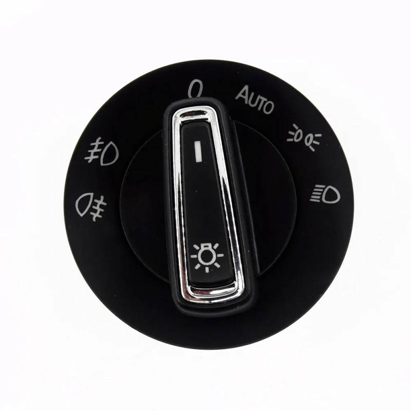 KAMPYTZX Scheinwerferschalter Für VW Golf MK7 VII 7 2014-2016 5GG941431 5GG941431D 1Pcs Auto Chrom Kopf Licht Control Schalter Scheinwerfer Sensor Kit von KAMPYTZX