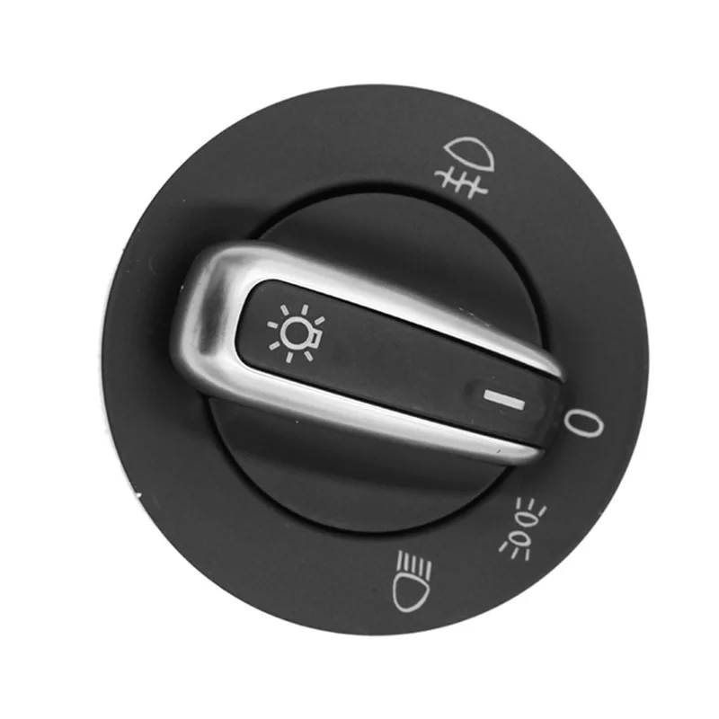 KAMPYTZX Scheinwerferschalter Für VW Golf V VI 5 6 Tiguan Caddy III Passat B6 CC Sharan Kaninchen 05-16 Chrom Headling Nebel Lampe Schalter 3C8941431B von KAMPYTZX