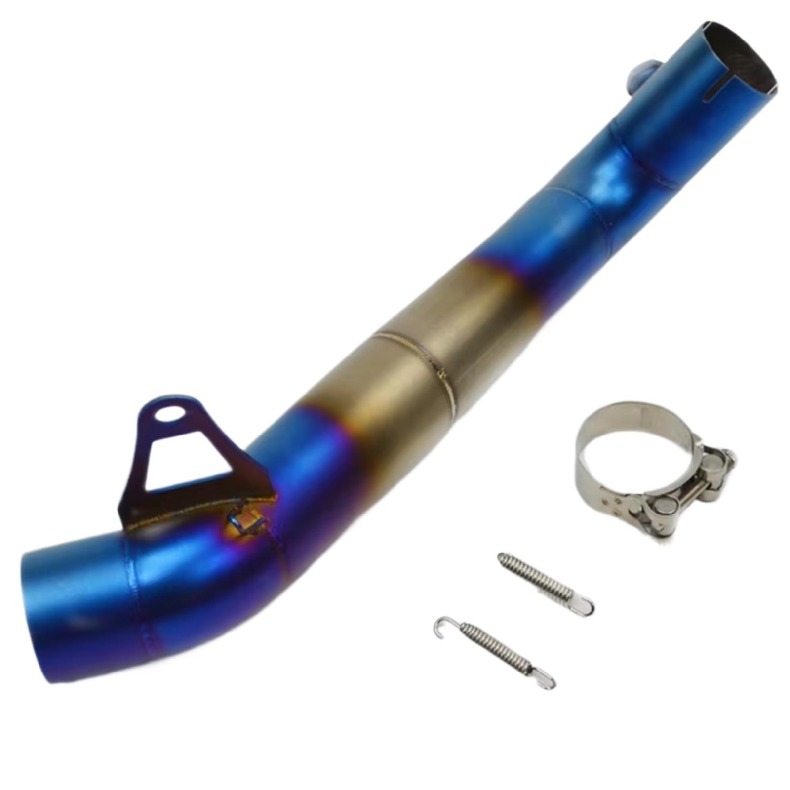 KANGBOZ Für CBR1000RR 2008-2016 Motorradauspuff Für Fluchtsystem Mittelverbindungsrohr Schalldämpfer Motorrad Modifiziertes Auspuffrohr Rohrrohr Motorrad Auspuffrohr(Blue) von KANGBOZ