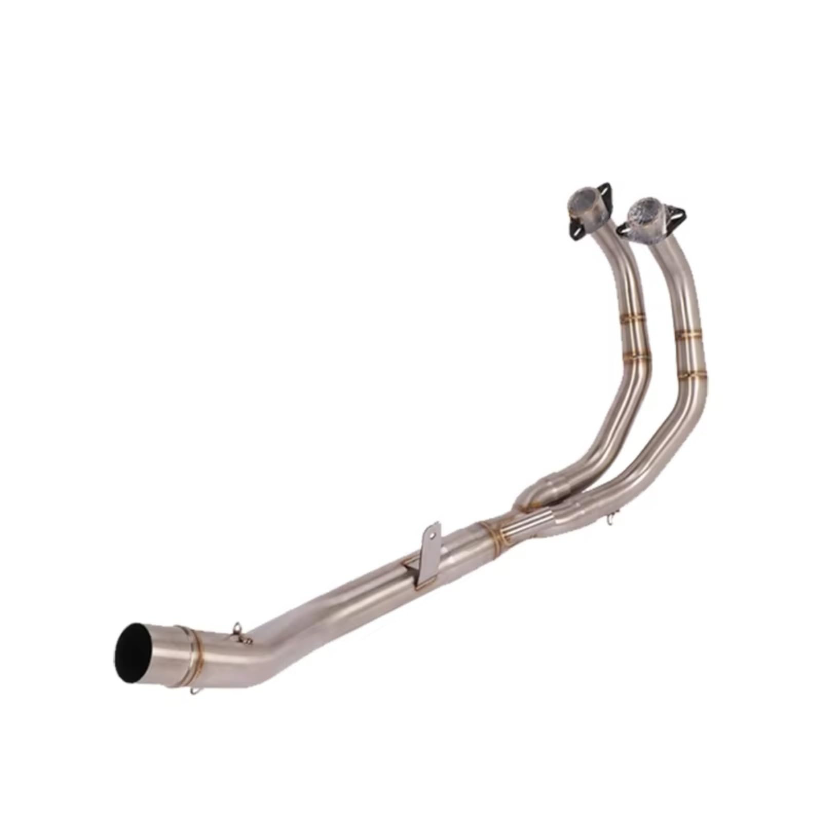 KANGBOZ Für CBR500 CB500X CB500F CBR500R Motorradauspuff Vorne Mittelverbindungsrohr Slip On Moto Für Escape Modifiziertes Systemrohr Motorrad Auspuffrohr(Silver) von KANGBOZ