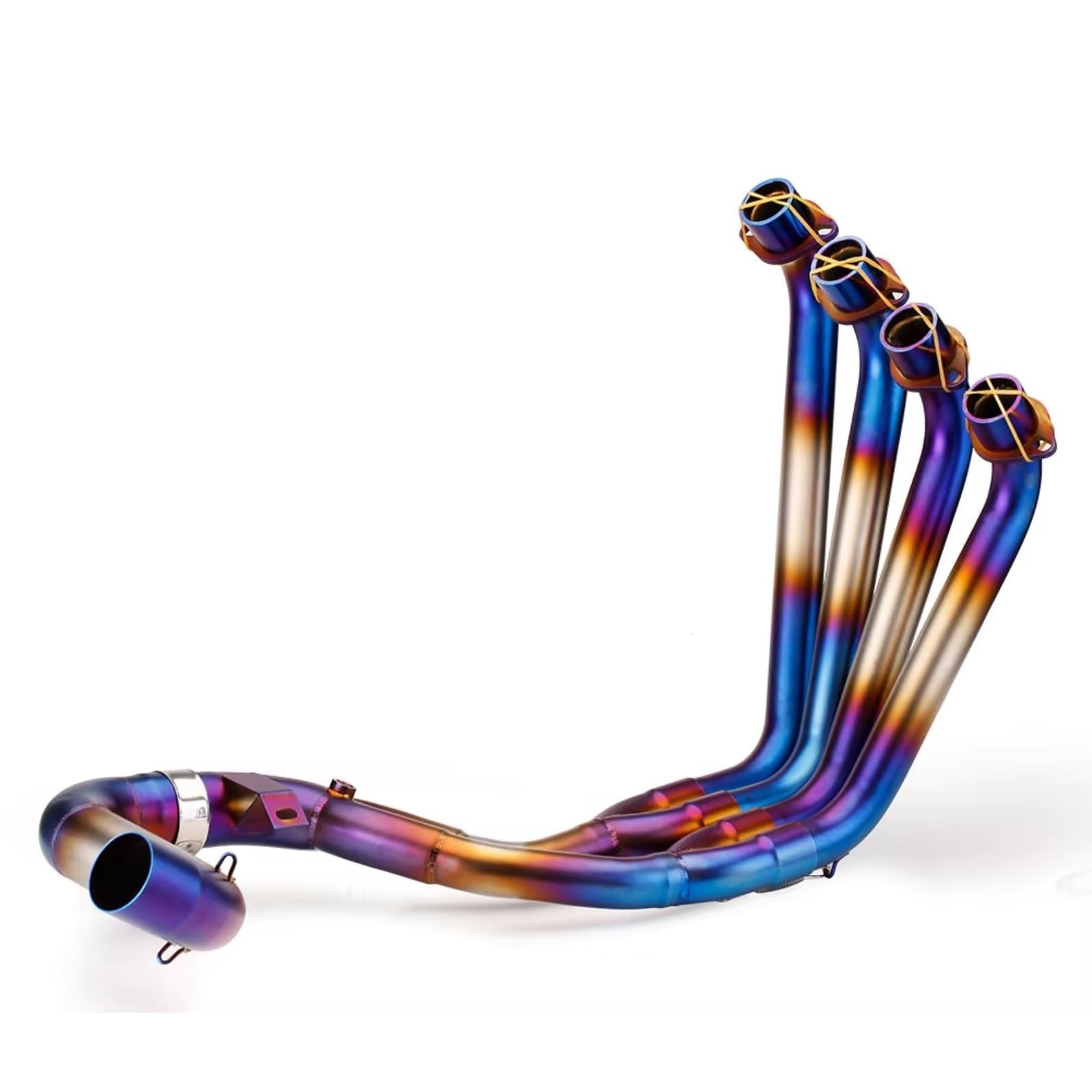 KANGBOZ Für CBR650F CBR650 CB650F Motorrad Auspuff Slip-On Front Link Rohr Für Escape Moto Volle System Bewegliche Für Verbinden Motorrad Auspuffrohr(Blue) von KANGBOZ