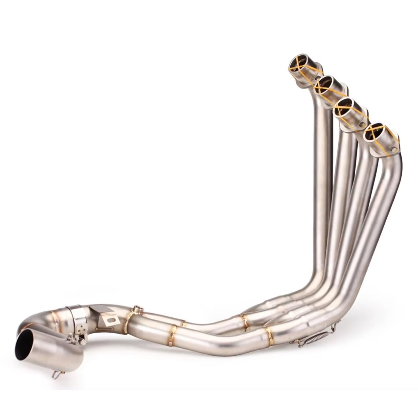 KANGBOZ Für CBR650F CBR650 CB650F Motorrad Auspuff Slip-On Front Link Rohr Für Escape Moto Volle System Bewegliche Für Verbinden Motorrad Auspuffrohr(Silver) von KANGBOZ
