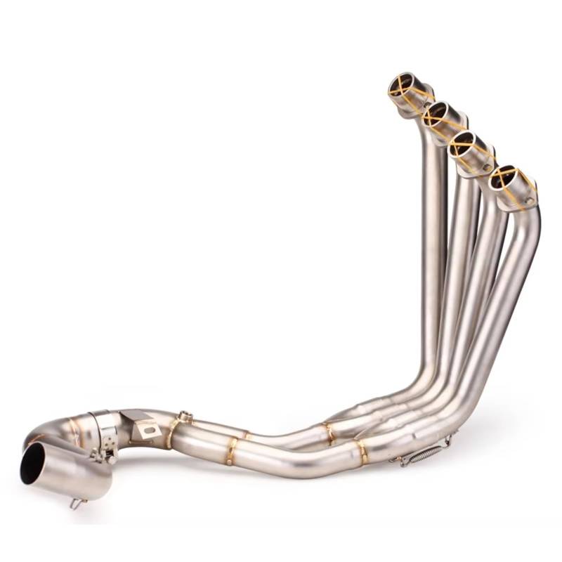 KANGBOZ Für CBR650F CBR650 CB650F Motorrad Auspuff Slip-On Front Link Rohr Für Escape Moto Volle System Bewegliche Für Verbinden Motorrad Auspuffrohr(Silver) von KANGBOZ