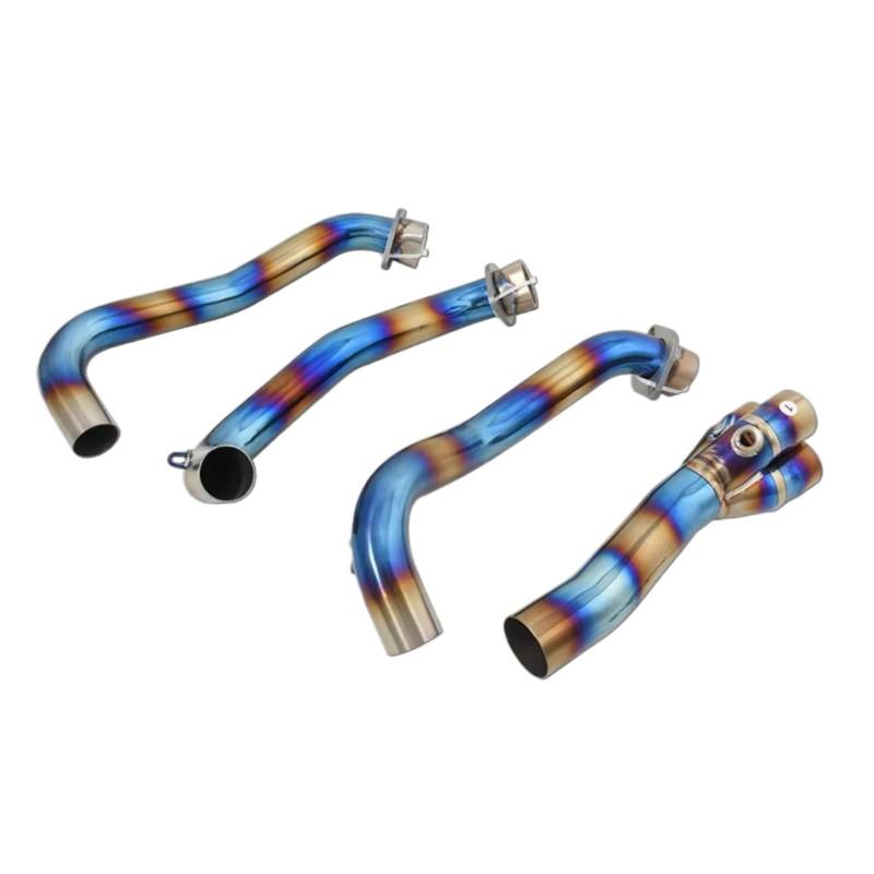 KANGBOZ Für Daytona 675 675R 2013 2014 2015 2016 2017 Motorradauspuff Für Escape Front Link Pipe Connection Schalldämpfer Motorradauspuff Link Pipe Motorrad Auspuffrohr(Blue) von KANGBOZ