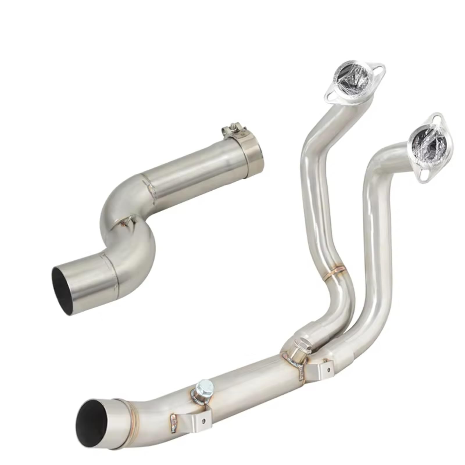KANGBOZ Für F900R F900XR 2020 2021 2022 2023 2024 Motorradauspuff Für Fluchtsysteme Vorne Mitte Verbindungsrohr Für Connect 51mm Schalldämpfer Motorrad Auspuffrohr(Front Mid Link Pipe) von KANGBOZ
