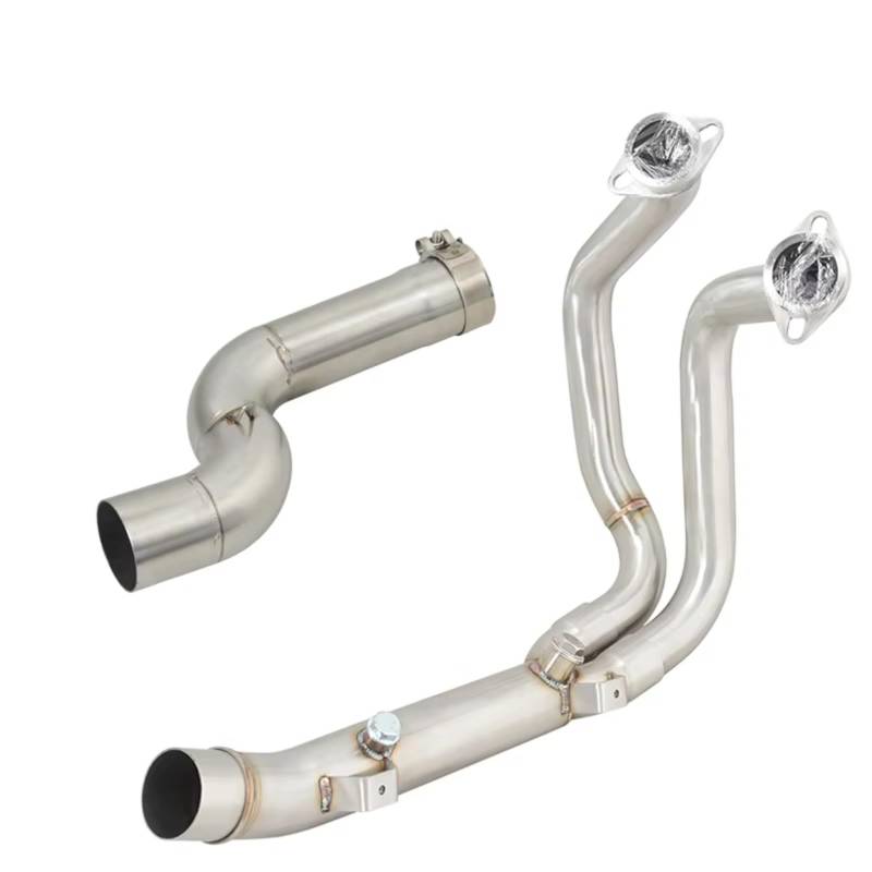 KANGBOZ Für F900R F900XR 2020 2021 2022 2023 2024 Motorradauspuff Für Fluchtsysteme Vorne Mitte Verbindungsrohr Für Connect 51mm Schalldämpfer Motorrad Auspuffrohr(Front Mid Link Pipe) von KANGBOZ