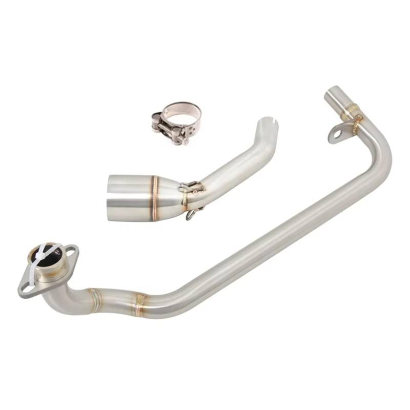 KANGBOZ Für Grom125 Für Msx125 SF 2021 2022 2023 Motorradauspuff Für Fluchtsystem Schalldämpfer Vorne Mittelverbindungsrohr 51mm Motorrad Auspuffrohr von KANGBOZ