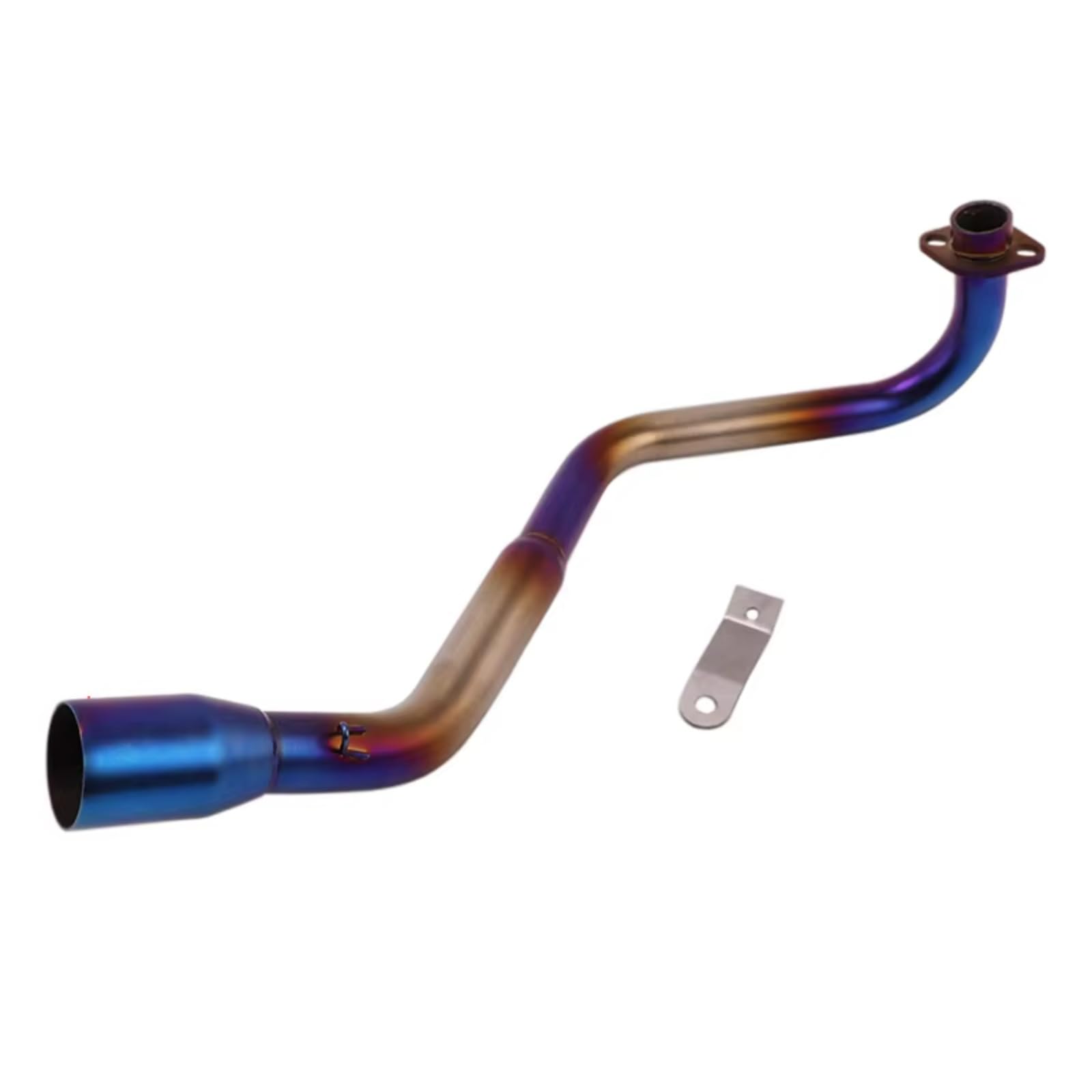 KANGBOZ Für MSX125 MSX125SF M3 Motorrad Auspuffrohr Schalldämpfer Für Escape System Modifizierte Front Link Rohr 51mm Slip Auf Motorrad Auspuffrohr(Blue) von KANGBOZ