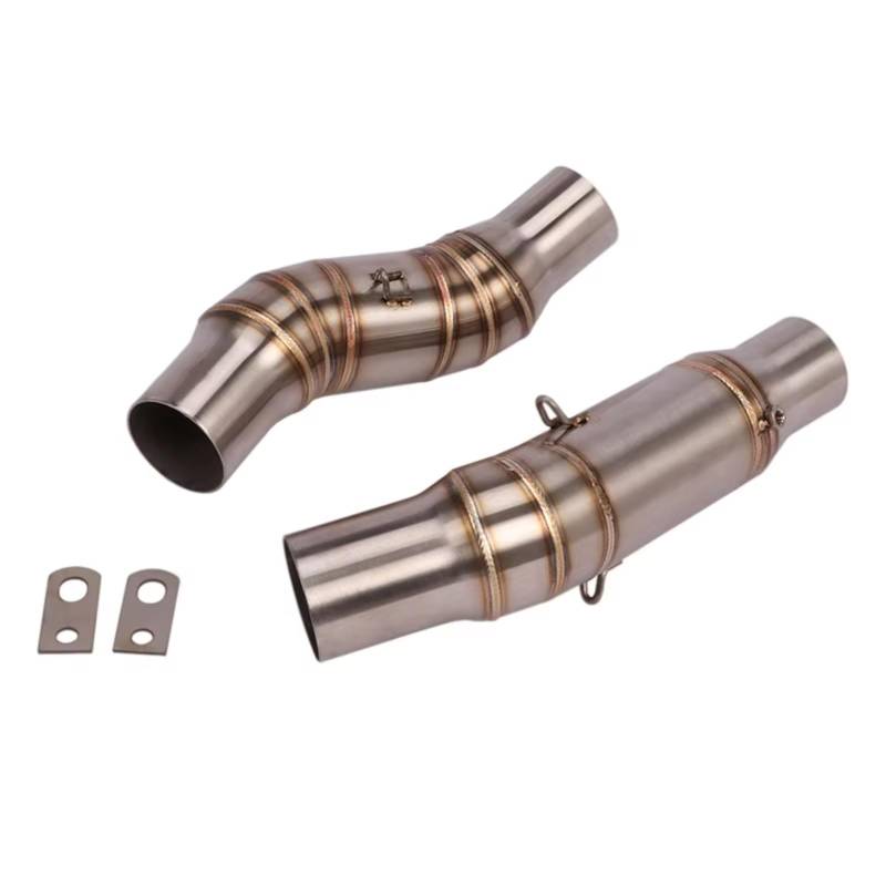 KANGBOZ Für Ninja1000 Z1000 2010-2021 Für Z1000SX Ninja1000SX 2010-2019 Motorradauspuff Für Escape Modify Mid Link Pipe Tube Motorrad Auspuffrohr(Silver) von KANGBOZ