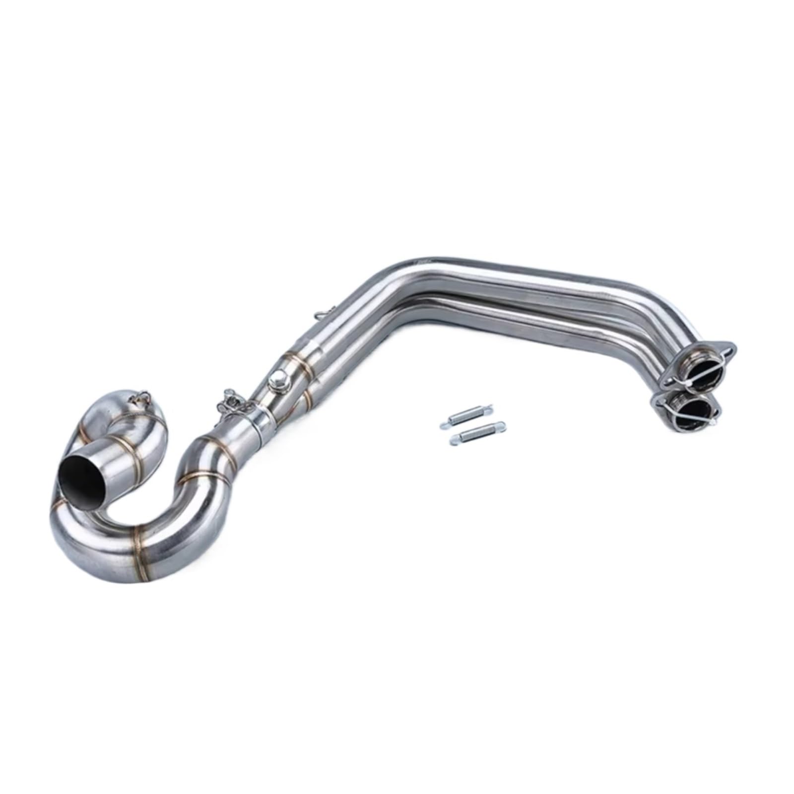 KANGBOZ Für Ninja650 Z650 2017 2018 2019 2020 2021 2022 Motorrad Auspuffrohr Link Für Connect Motorrad Auspuff Vent Link Rohr Motorrad Auspuffrohr(Silver) von KANGBOZ