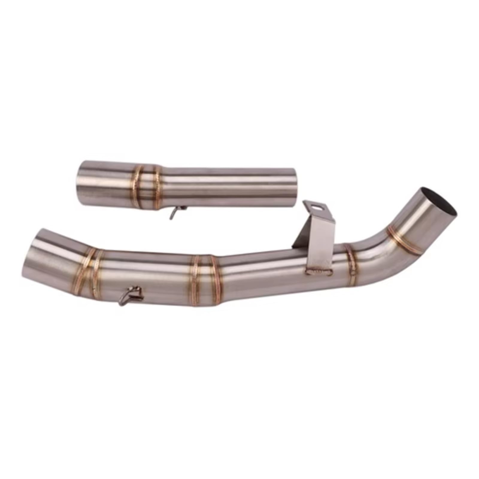 KANGBOZ Für Z1000 2007 2008 2009 Motorradauspuff Für Escape Modifiziertes Mittelverbindungsrohr 51mm Abschnitt Adapter Motorradauspuffadapteranschluss Motorrad Auspuffrohr(Silver) von KANGBOZ