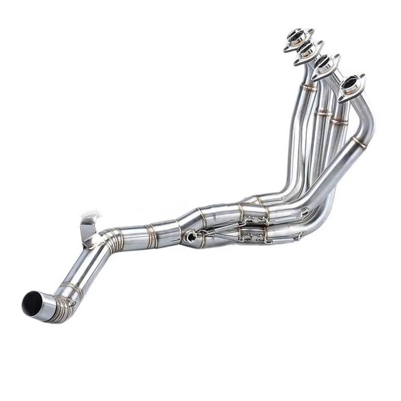 KANGBOZ Für Z900 2017 2018 2019 2020 2021 2022 Motorradauspuff-Mittelrohr Für Titanlegierung Vollsystem Motorradauspuffrohrverbindung Für Connect Motorrad Auspuffrohr(Silver) von KANGBOZ