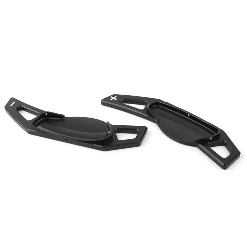 KANGBOZ Kompatibel Mit Benz Für Smart Für Fortwo W451 2007–2017 Auto-Lenkrad-Controller Schaltwippen-Verlängerung Schalthebel Aus Aluminium Upgrade-Innenraum Auto Schaltwippen(Black) von KANGBOZ