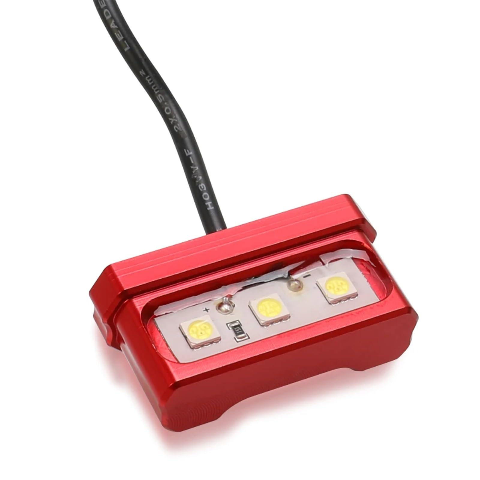 KANGBOZ Kompatibel Mit CB650R Für CBR650R 2021 2022 2023 2024 Motorrad-Heckschürze, Kotflügel, Heckhalterung, Kennzeichenrahmenhalter Motorrad-kennzeichenhalter(LED Light Red) von KANGBOZ