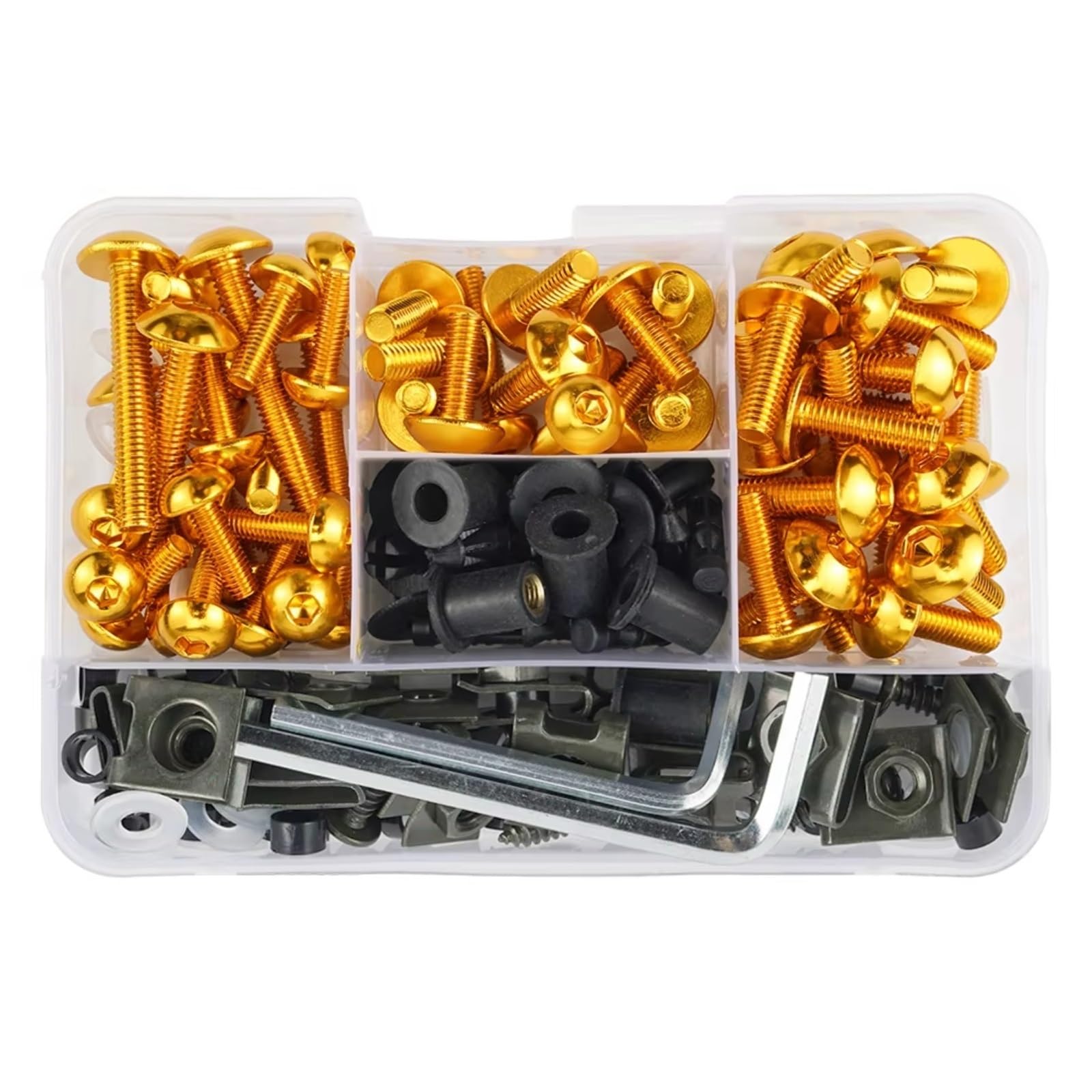 KANGBOZ Kompatibel Mit Ducati Für 996 Biposto Für 996 Monoposto 1999–2002 Für 109 2007–2008 Motorrad-Karosserie-Verkleidungsschrauben-Set, Schrauben-Set Motorrad Schraubenset(Yellow) von KANGBOZ