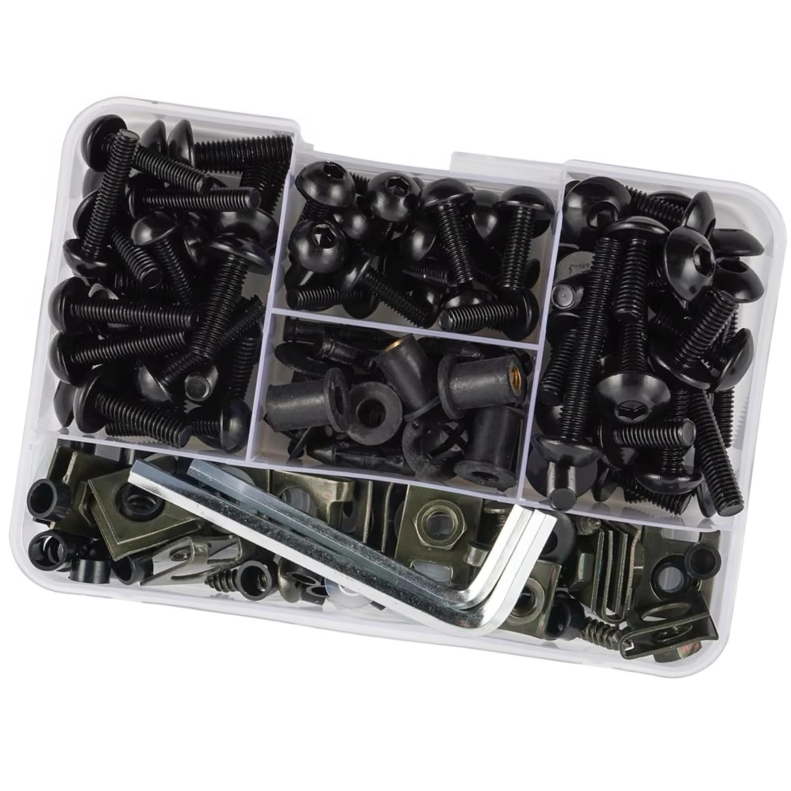KANGBOZ Kompatibel Mit Ducati Für 999 Biposto Für 999 Monoposto Für 1198 Motorradzubehör Schrauben Karosserieschraube Verkleidungsschrauben-Kit Motorrad Schraubenset(Black) von KANGBOZ