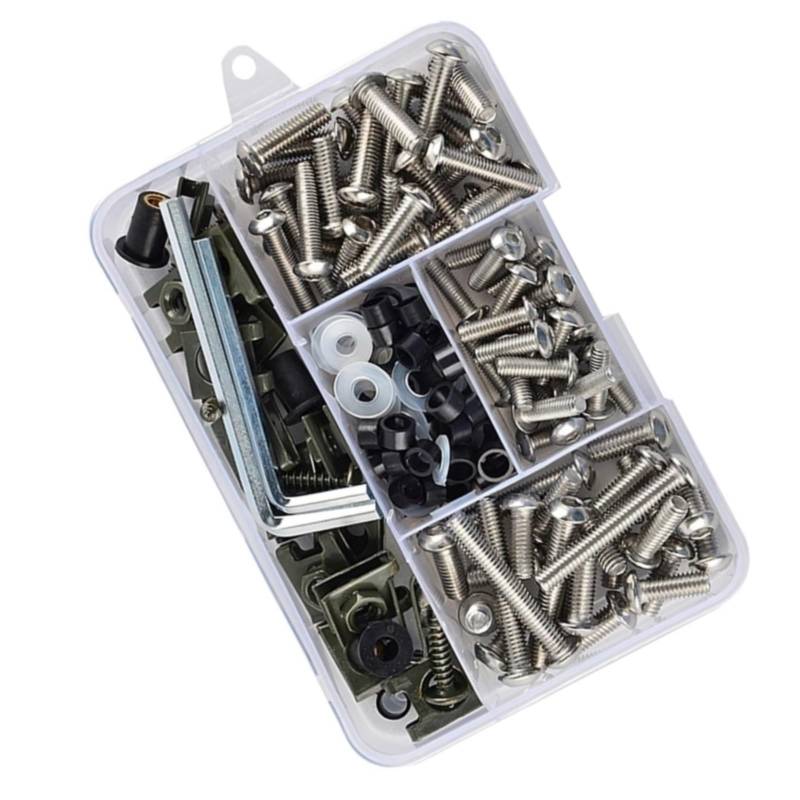 KANGBOZ Kompatibel Mit Ducati Für Monster 750 796 900 IE 900 Motorrad Verkleidung Windschutzscheibe Schrauben Schrauben Kit Mutter Clips Motorrad Schraubenset(B 177pcs) von KANGBOZ
