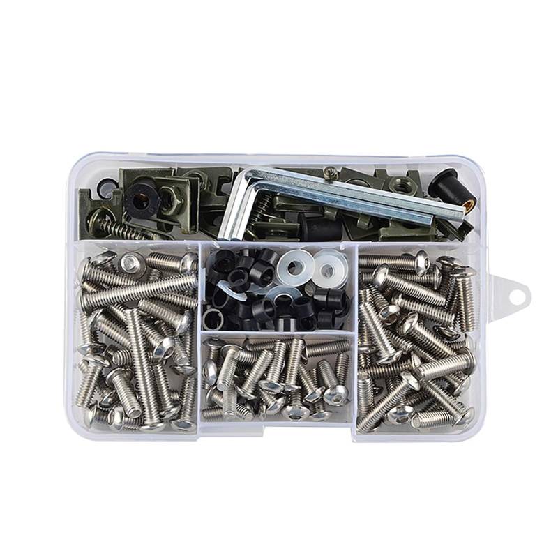 KANGBOZ Kompatibel Mit Ducati Motorradzubehör Verkleidungsschrauben-Kit. Motorrad-Karosserie-Verkleidungsschrauben-Kit Motorrad Schraubenset(B 177pcs) von KANGBOZ