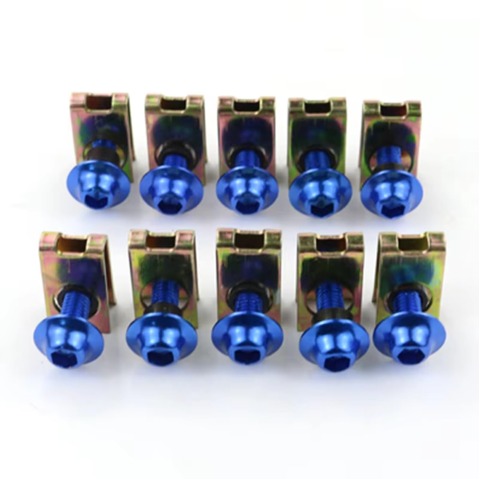 KANGBOZ Kompatibel Mit F800GS Für F700GS Für R1200RT Für R1200GS Motorradschrauben Schrauben Unterlegscheiben Clips Verkleidungsschraubensatz Motorrad Schraubenset(Blue) von KANGBOZ