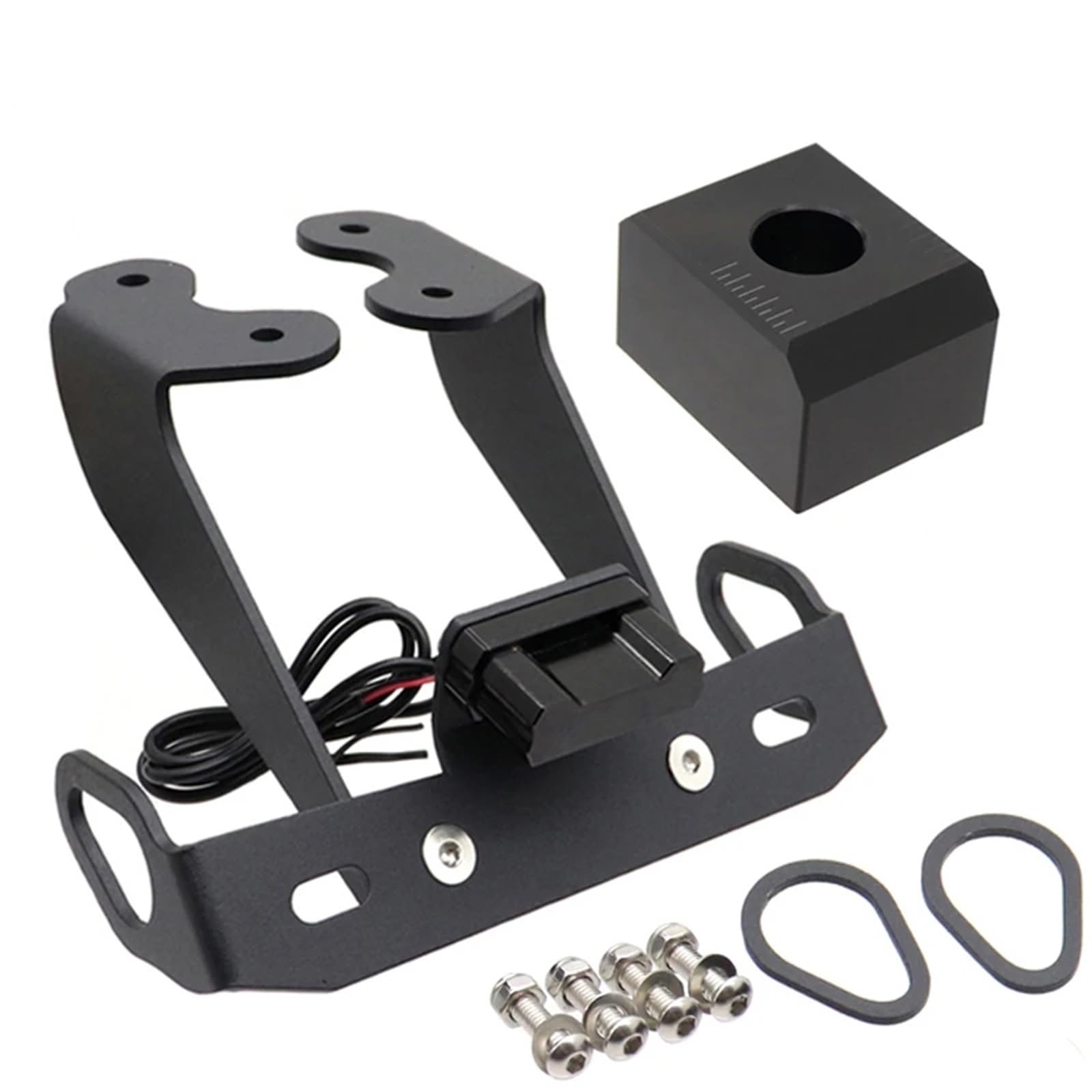 KANGBOZ Kompatibel Mit FZ-09 Für MT-09 Für SP 2017-2020 Motorrad-Kotflügel-Eliminierungs-Kit Zubehör Kennzeichenhalter Rahmenhalterung Motorrad-kennzeichenhalter(Black) von KANGBOZ