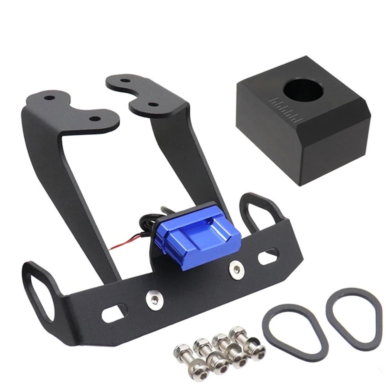 KANGBOZ Kompatibel Mit FZ-09 Für MT-09 Für SP 2017-2020 Motorrad-Kotflügel-Eliminierungs-Kit Zubehör Kennzeichenhalter Rahmenhalterung Motorrad-kennzeichenhalter(Blue) von KANGBOZ