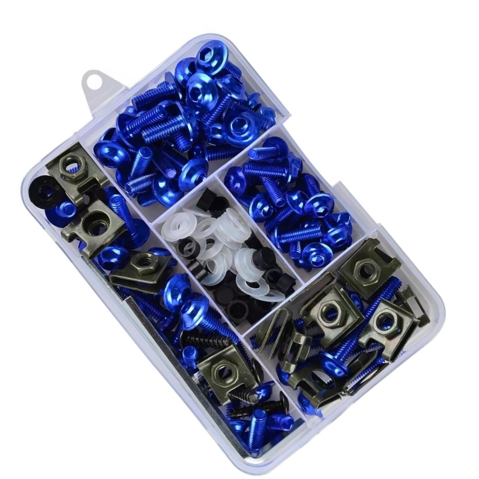 KANGBOZ Kompatibel Mit Für KX60 KX65 KX80 KX85 KX100 KX125 KX250 KX500 Motorradschrauben Verkleidungsschraubensatz Karosserieschrauben Mutternsätze Motorrad Schraubenset(Blue) von KANGBOZ