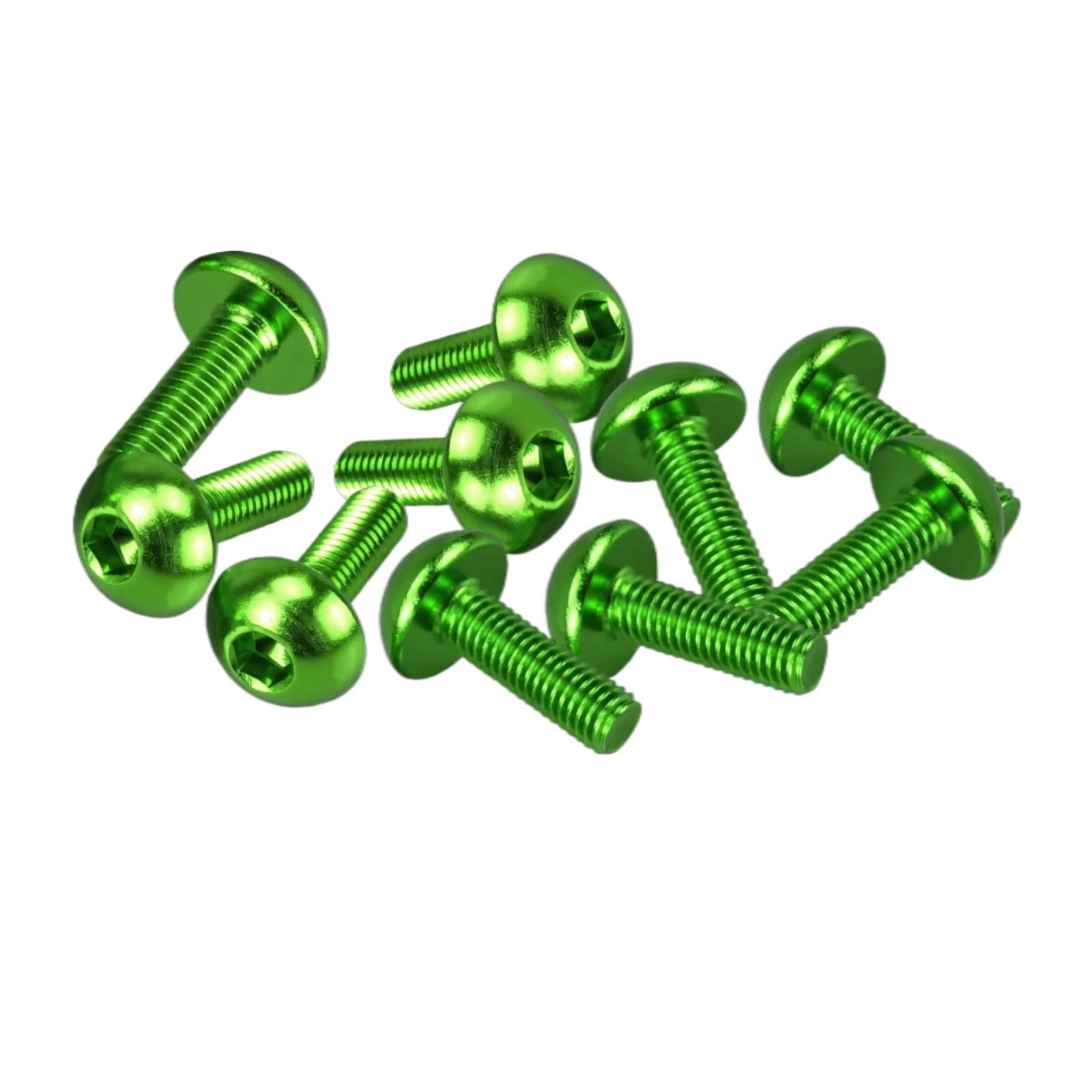 KANGBOZ Kompatibel Mit Für Ninja Für 250R EX250F Für Ninja ZX9R ZX900F 10 X Motorradschrauben Karosserie-Verkleidungsschrauben Motorrad Schraubenset(Green) von KANGBOZ
