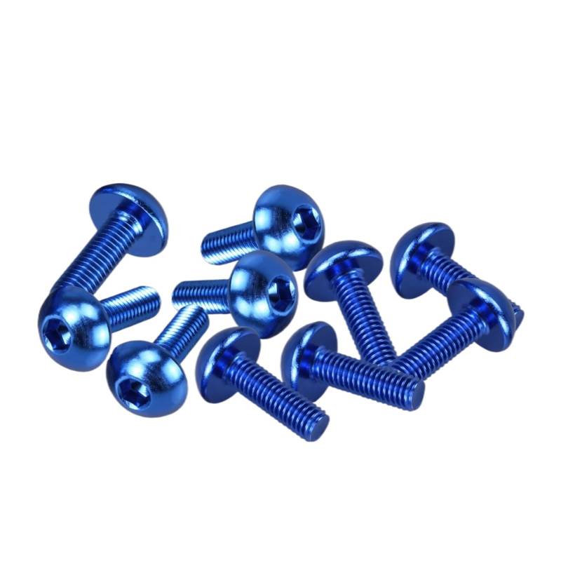 KANGBOZ Kompatibel Mit Für Ninja Für ZX6R ZX600J 2000 Für Ninja Für ZX6R ZX600P 2007 Für Ninja Für ZX6R ZX600R 2009 Motorrad-Verkleidungsschrauben-Set Motorrad Schraubenset(Blue) von KANGBOZ