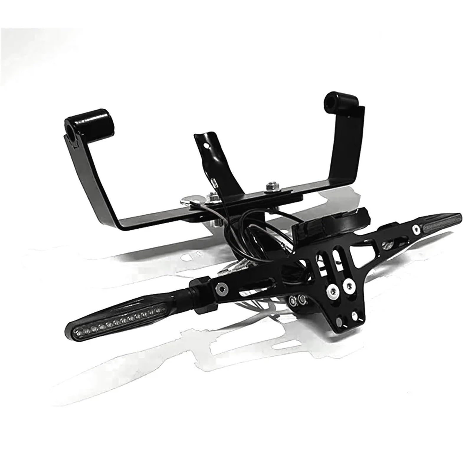KANGBOZ Kompatibel Mit Italjet Für Dragster Für 200 Für 250i Für 125 Für 400 Kennzeichenhalter Blinkerhalter Kennzeichenleuchte Motorrad-kennzeichenhalter(Black with Tur Signa) von KANGBOZ